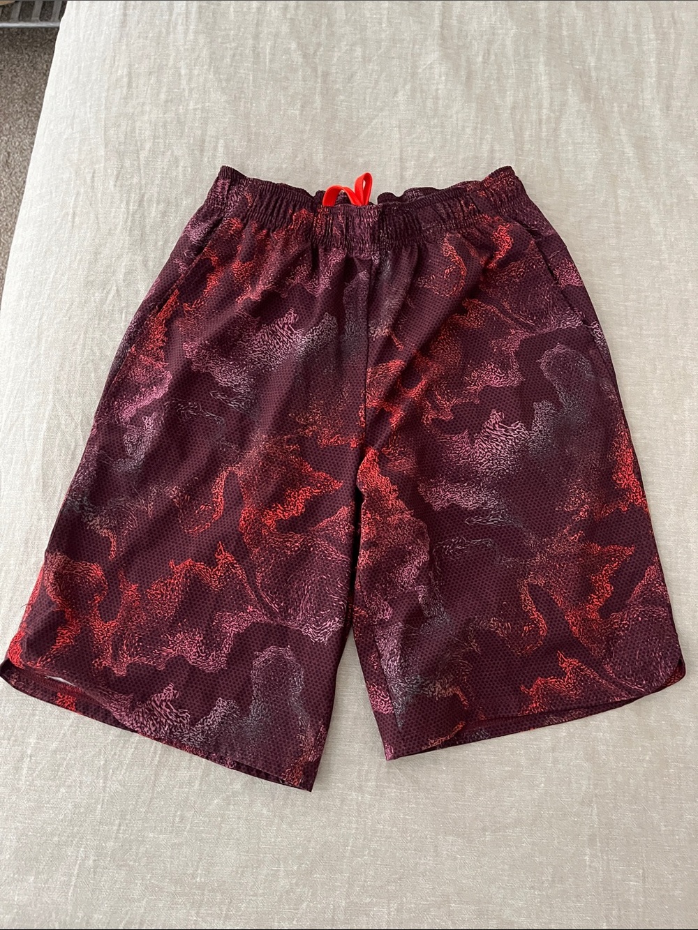 all in motion Maroon and Red Patterned Boys' Athletic Shorts